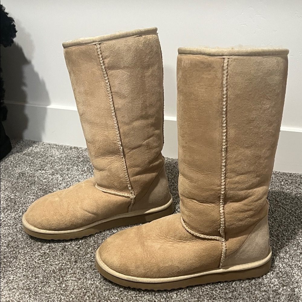 UGG Classic Tall II Sand Suede Women's Boots - Picture 2 of 6
